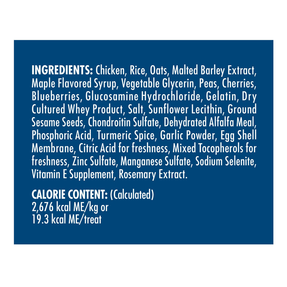 Zuke's Hip Action contient glucosamine et chondroïtine pour les articulations.