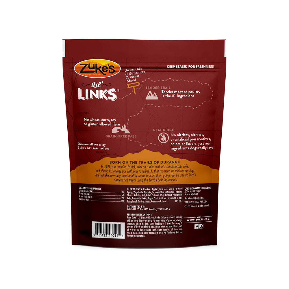 Zuke’s Lil’ Links : sachet 170 g refermable pour les déplacements