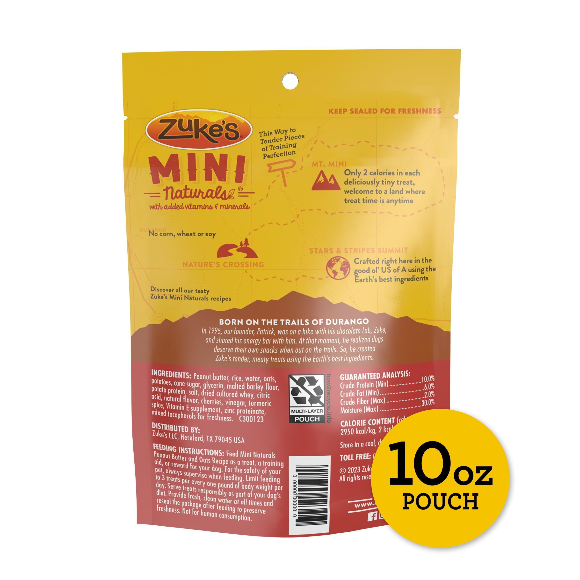 2 calories par friandise Zuke’s Mini Naturals, option légère