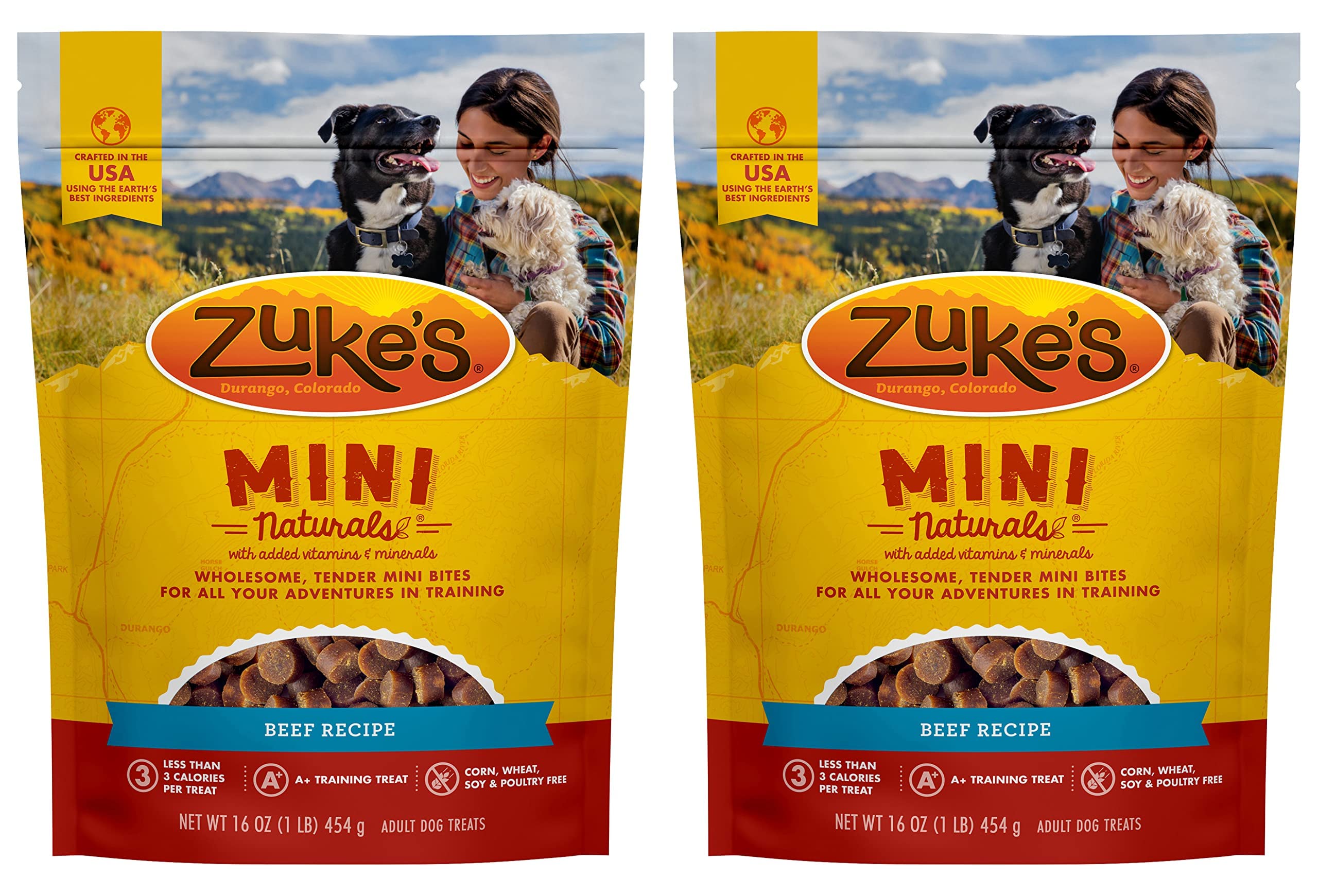 Zuke's Mini Naturals avec boeuf en premier ingrédient, friandise savoureuse pour entraînement