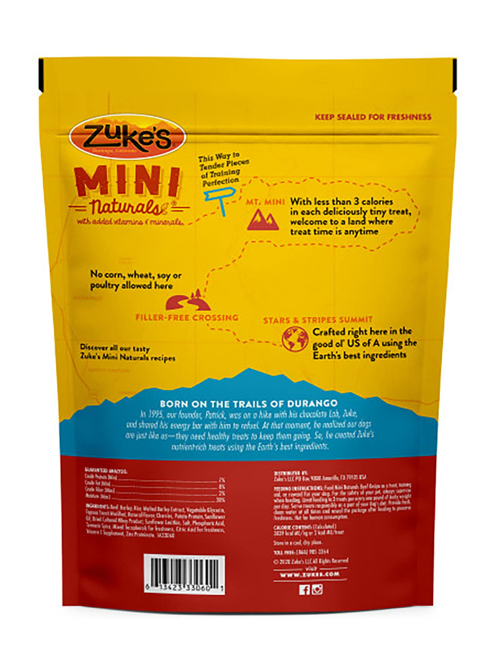 Ingrédients naturels cerises et romarin dans Zuke's Mini Naturals, goût aromatique
