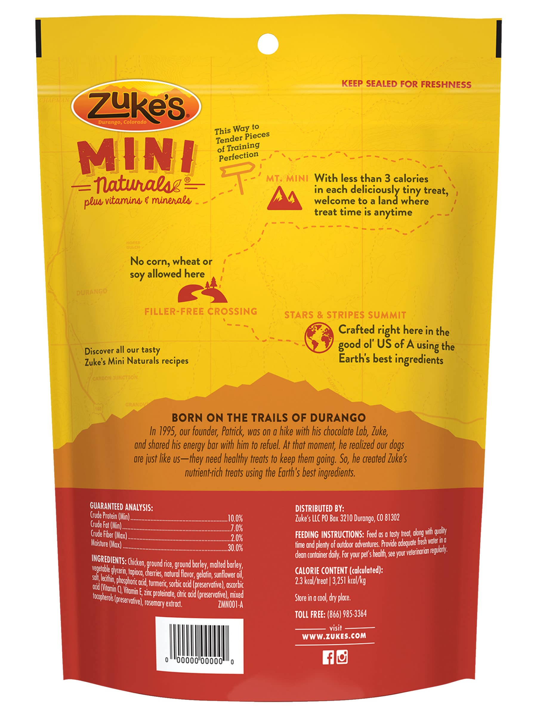 Zuke's Mini Naturals premier ingrédient poulet, goût riche et naturel