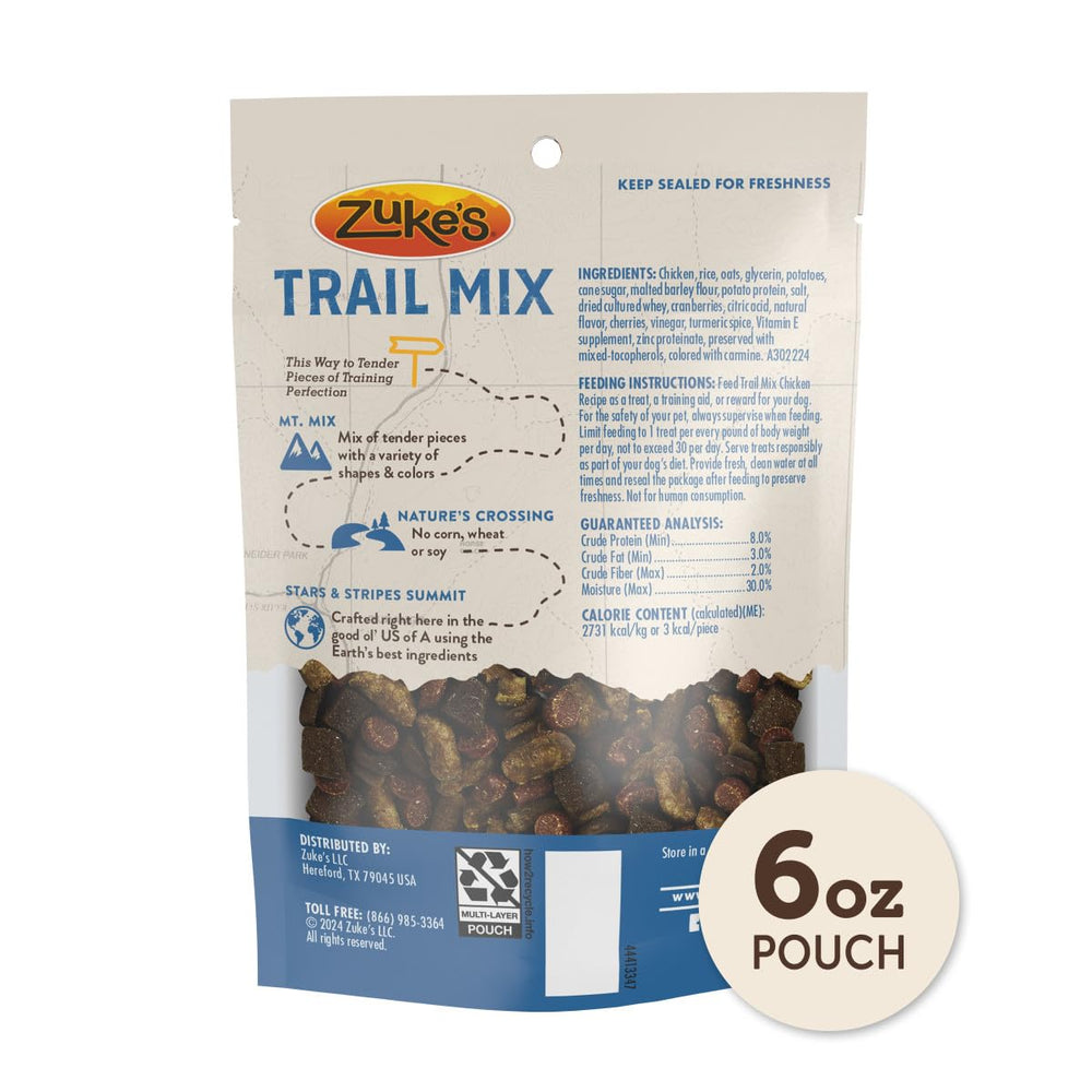 Zuke’s Trail Mix arômes naturels et compositions simples et claires.