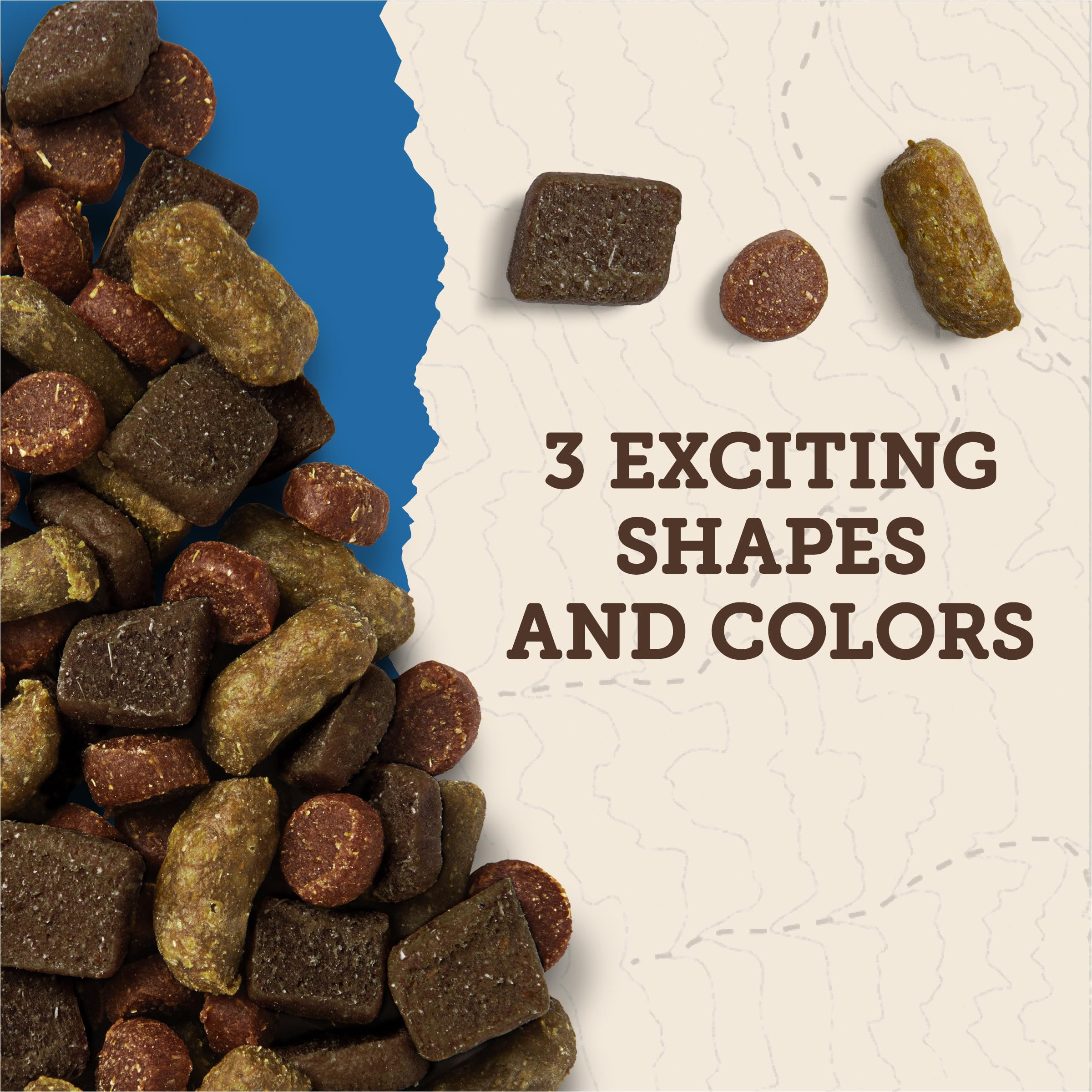 Zuke's Trail Mix : formes et couleurs variées pour attirer l'attention de votre chien.