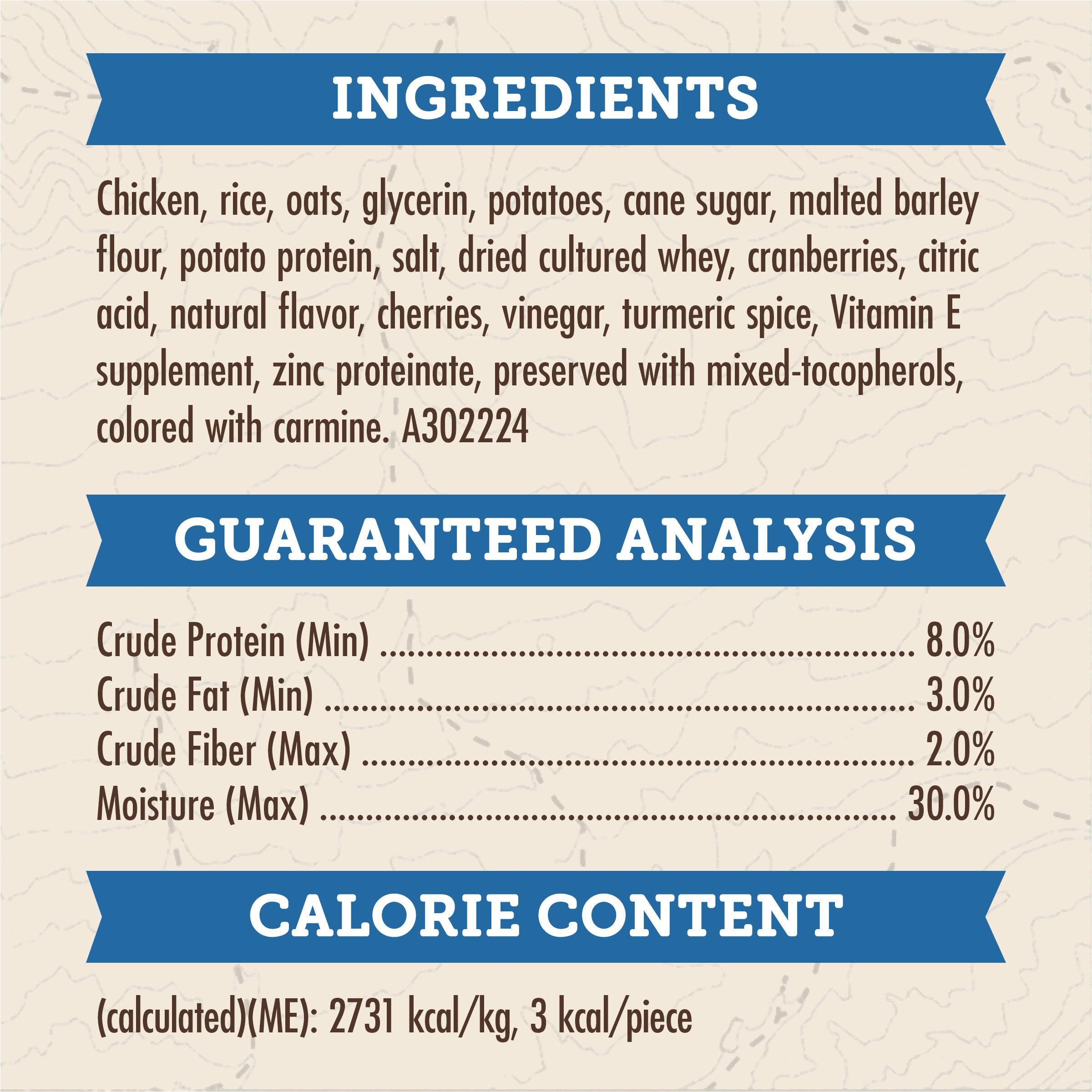 Zuke’s Trail Mix sachet refermable pratique pour les sorties et voyages.