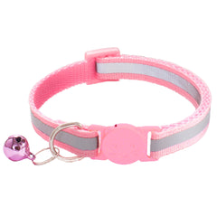 Collier zulinlong avec cloche amovible rose, utile pour repérer le chat.