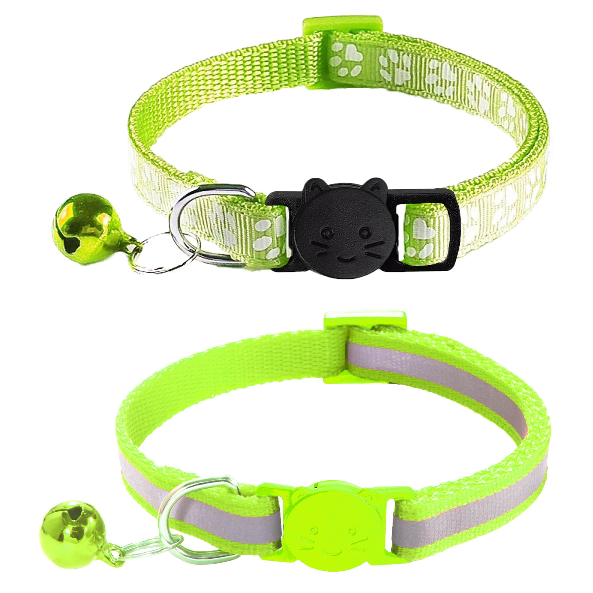 Collier zulinlong pour chat avec boucle-secours réfléchissante, sécurité nocturne renforcée.