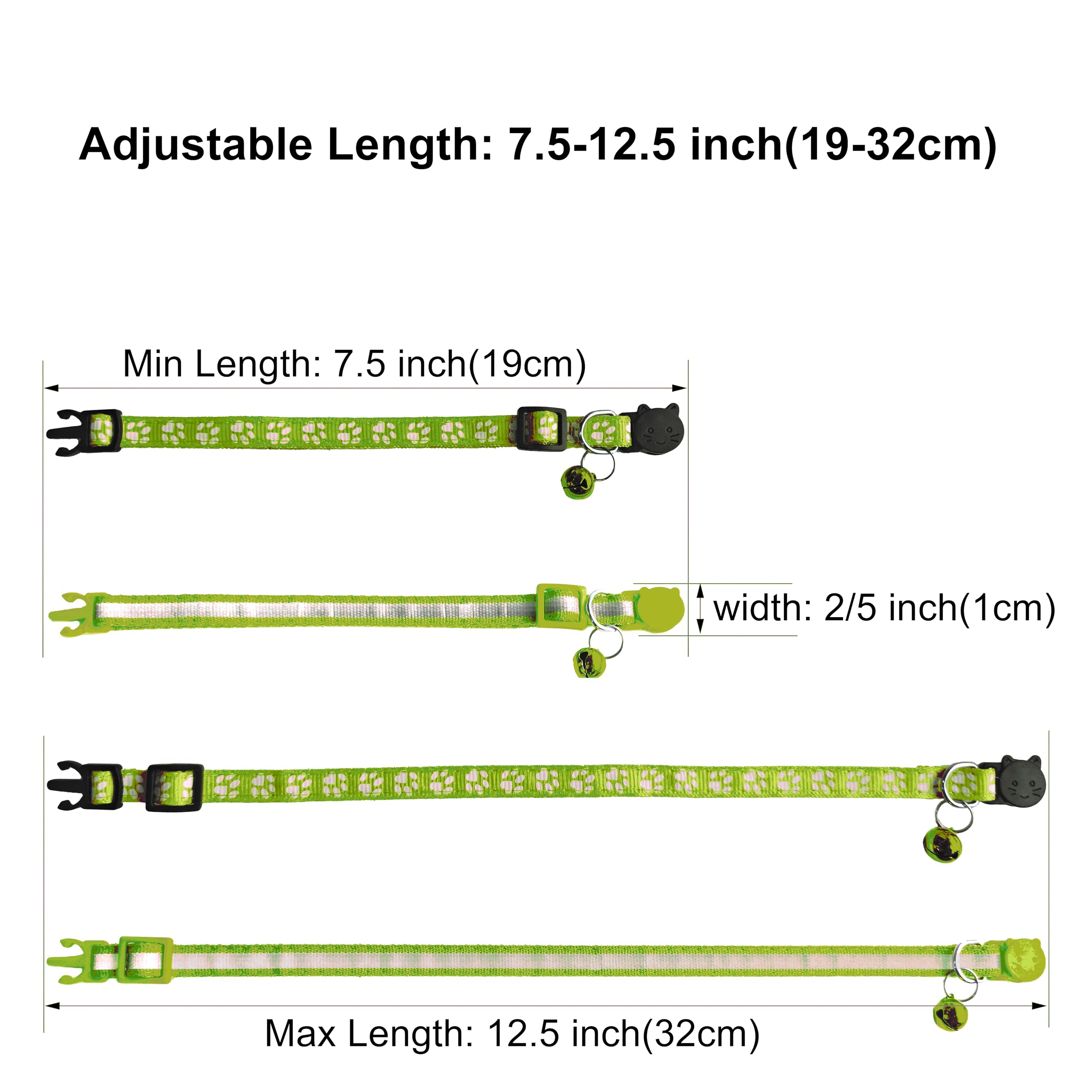 Collier zulinlong reglable confort, nylon léger et ajustement doux pour chats jeunes.