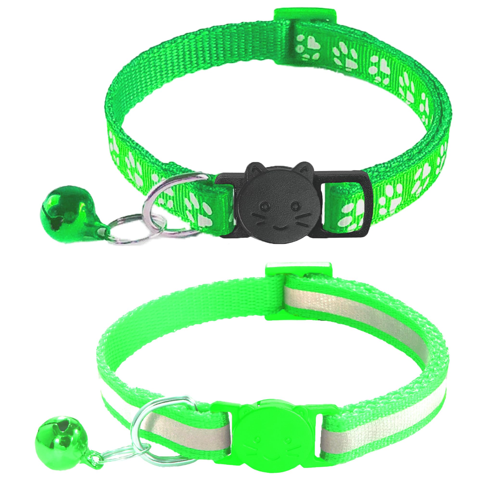 Collier zulinlong deux colliers avec boucle rupture sécurité pour chat, sécurité pendant le jeu