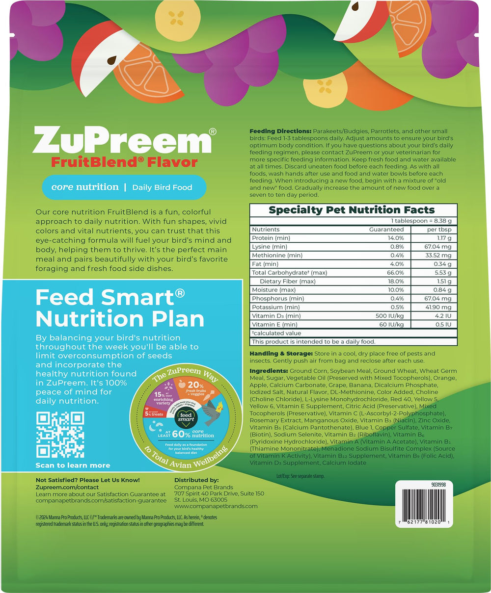 Pellets FruitBlend aux couleurs et fruits naturels pour éveiller les sens.