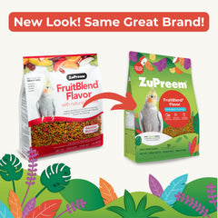 ZuPreem FruitBlend : pellets multicolores qui encouragent la curiosité lors du repas.