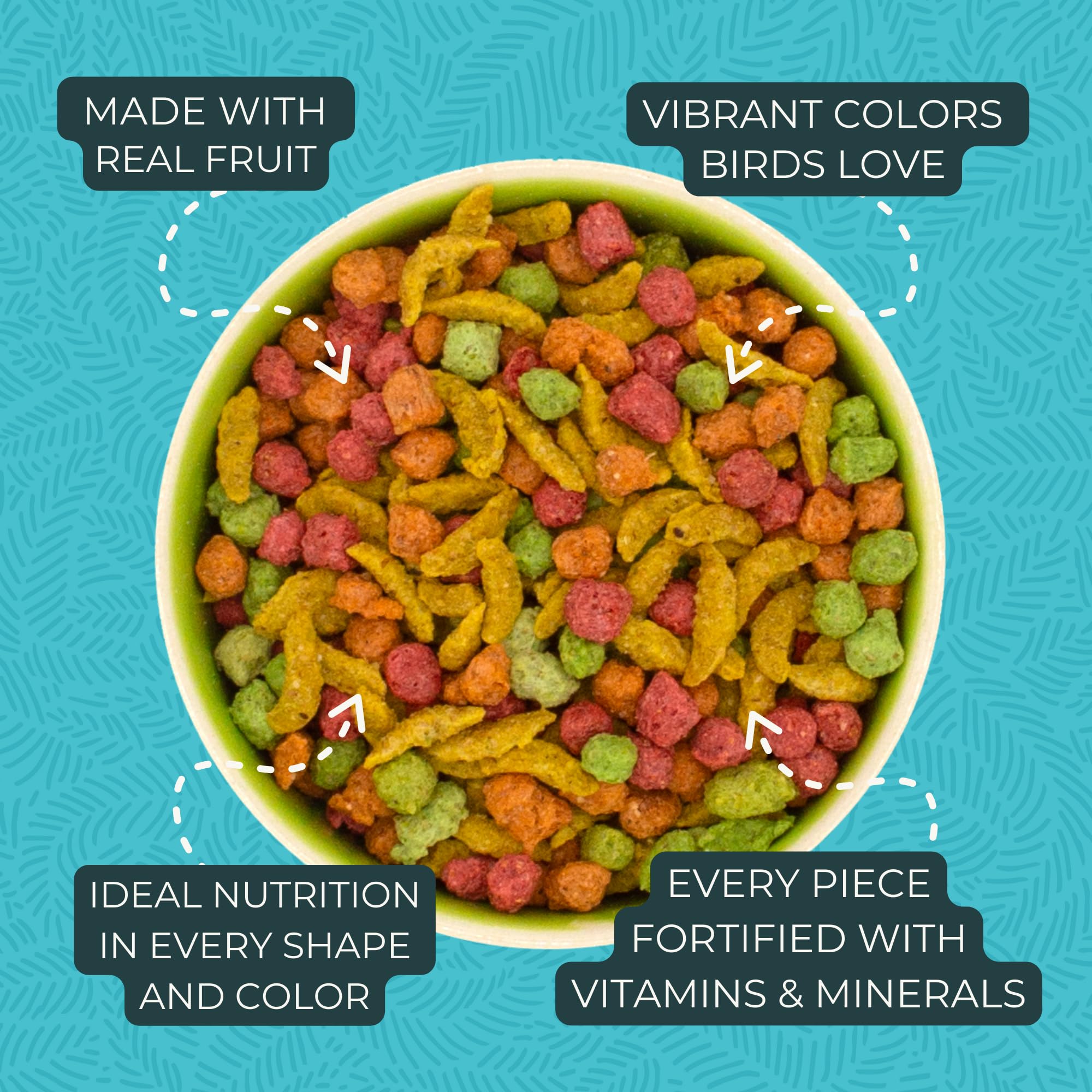 ZuPreem FruitBlend Pellets riches en vitamines et minéraux.