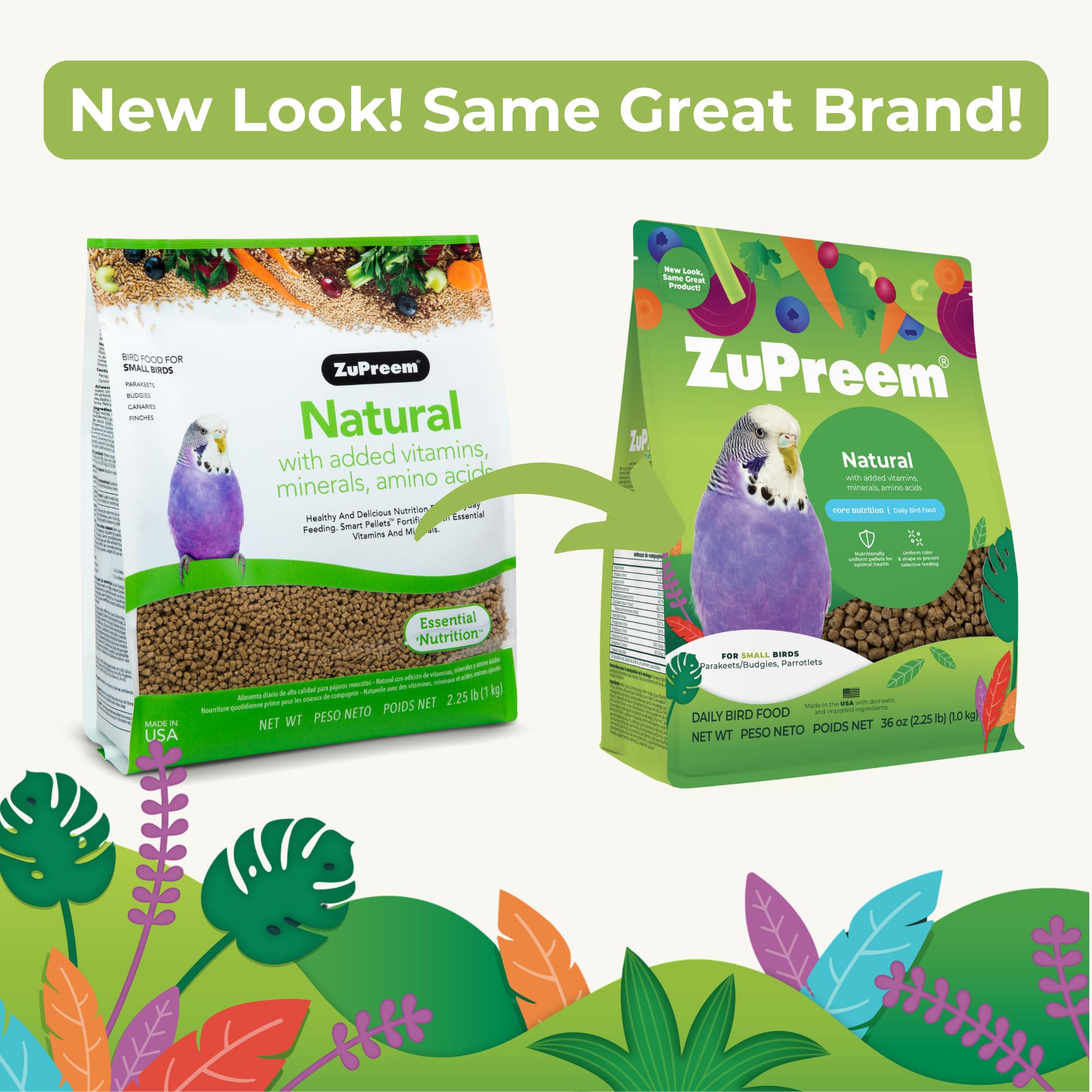 ZuPreem – pellets pour parrotlets, apport nutritionnel uniforme à chaque repas.