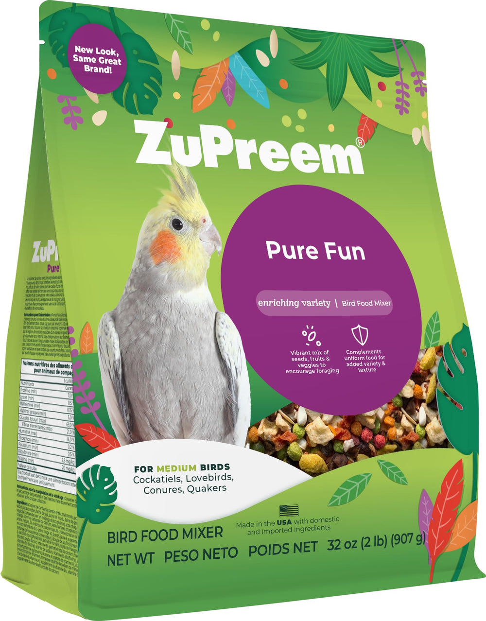 ZuPreem Pure Fun – mélange couleurs stimulant l'appétit et l'exploration