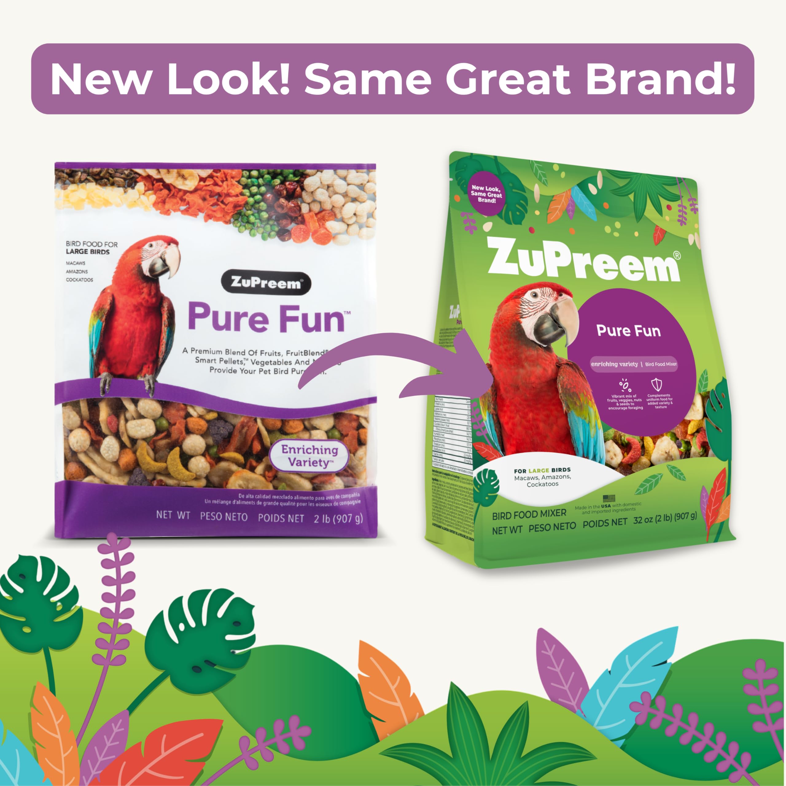 ZuPreem Pure Fun mélange fruits et pellets FruitBlend, stimule l’appétit