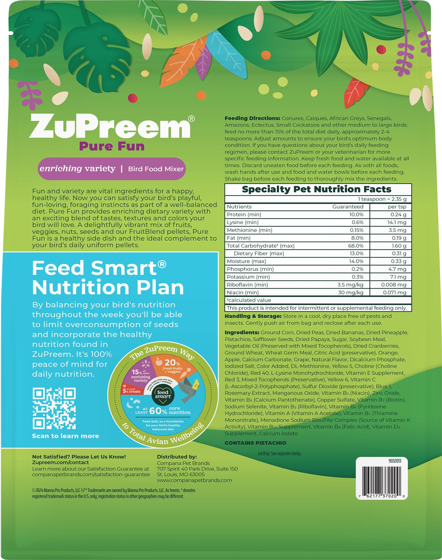 ZuPreem Pure Fun: option pratique pour enrichir les repas quotidiens des oiseaux