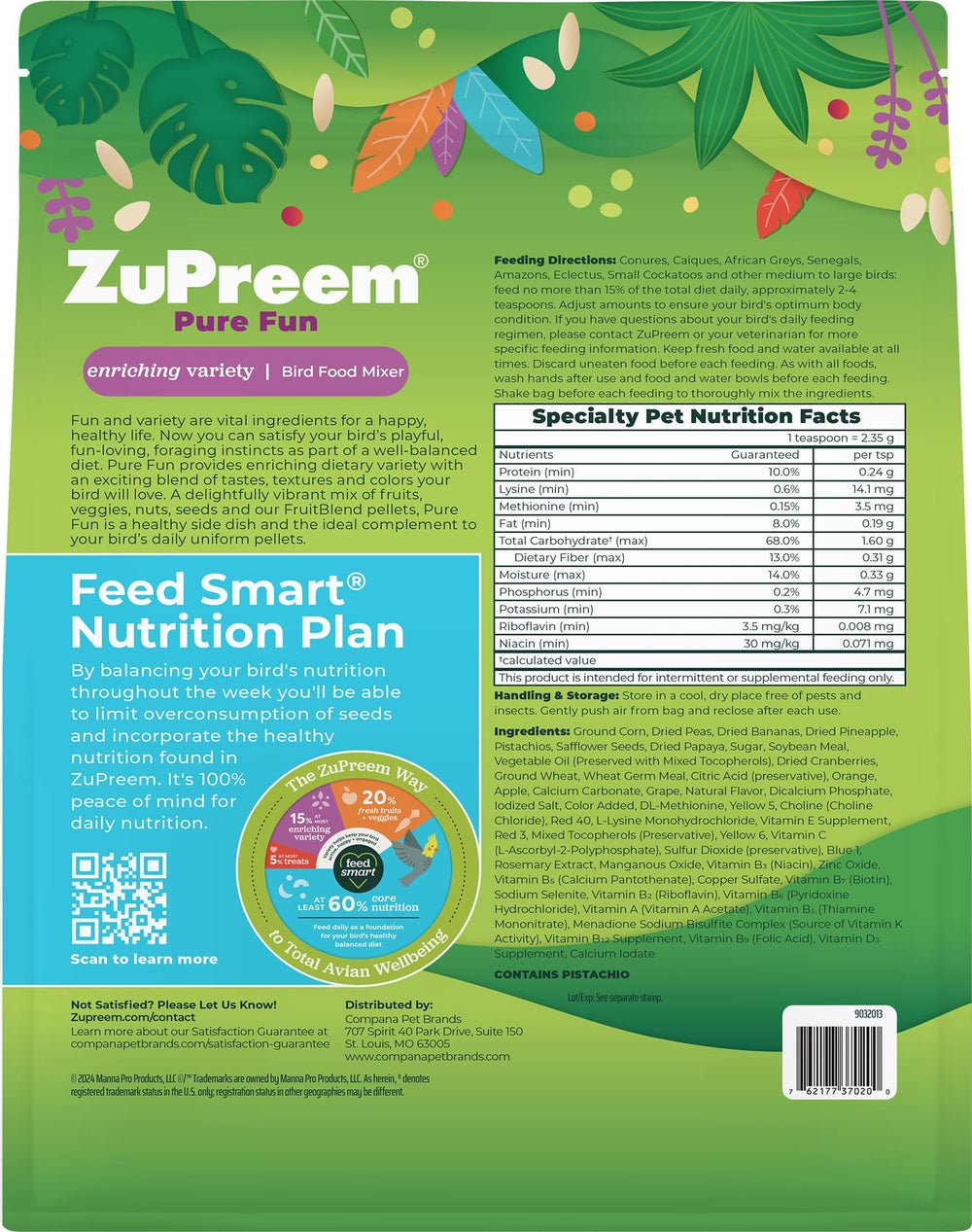 ZuPreem Pure Fun: option pratique pour enrichir les repas quotidiens des oiseaux
