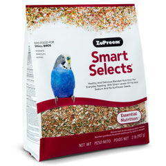 ZuPreem Smart Selects emballage, alimentation équilibrée pour petits oiseaux.