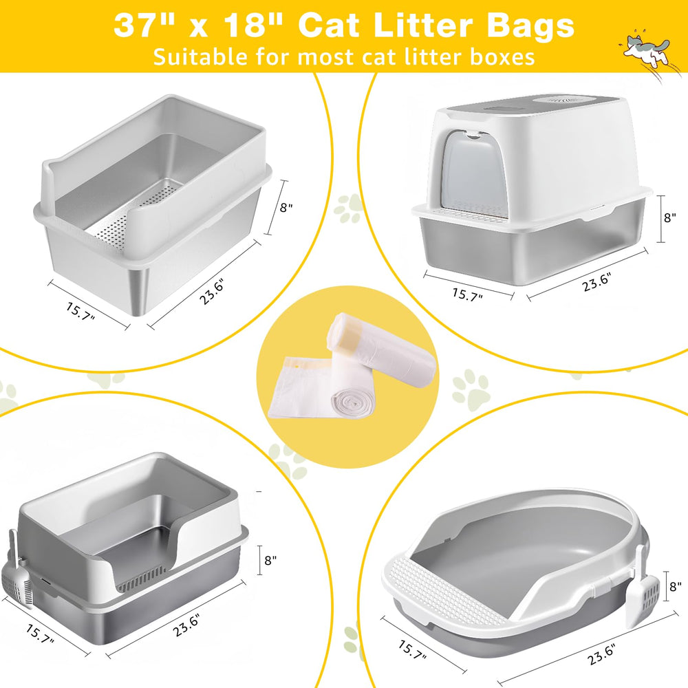 Zuqqony emballage de 20 sacs litière pour rangement facile.