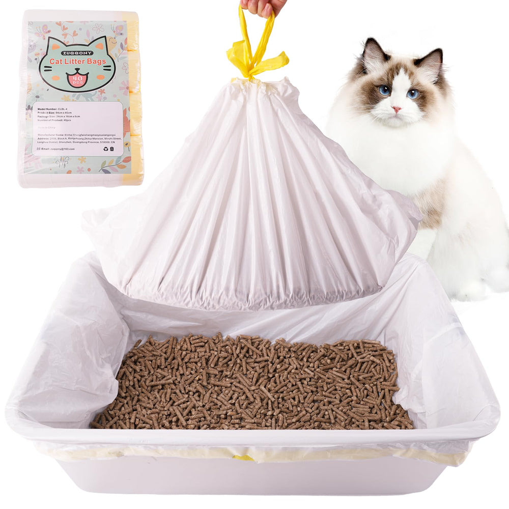Zuqqony sacs-litière 37x18-3MIL, rouleau robuste pour bac XL