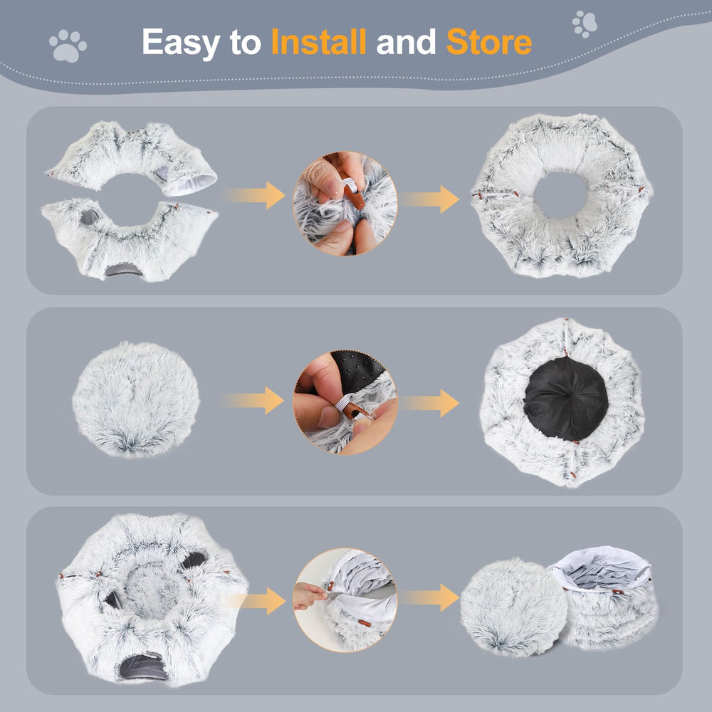 Zuqqony tunnel chat-montage-simple : installation rapide et rangement pratique