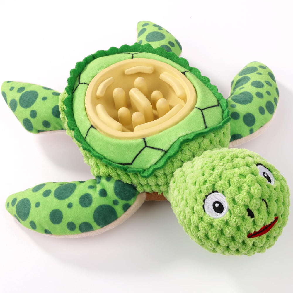 ZYBDP tortue peluche verte avec bol lent: stimulation mentale et jeu prolongé.