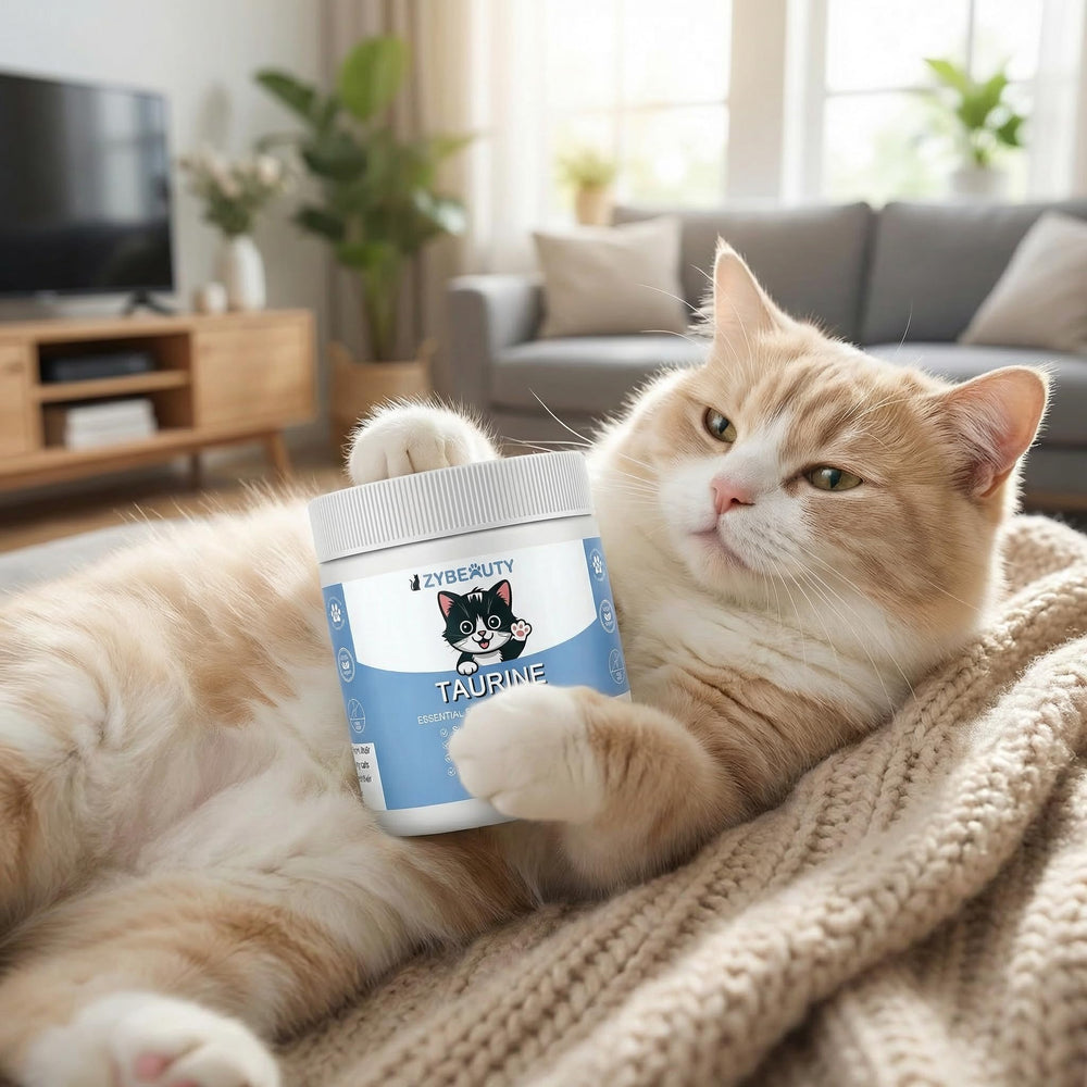 zybeauty Taurine pour chats — convient aux chatons et adultes pour un soutien quotidien.