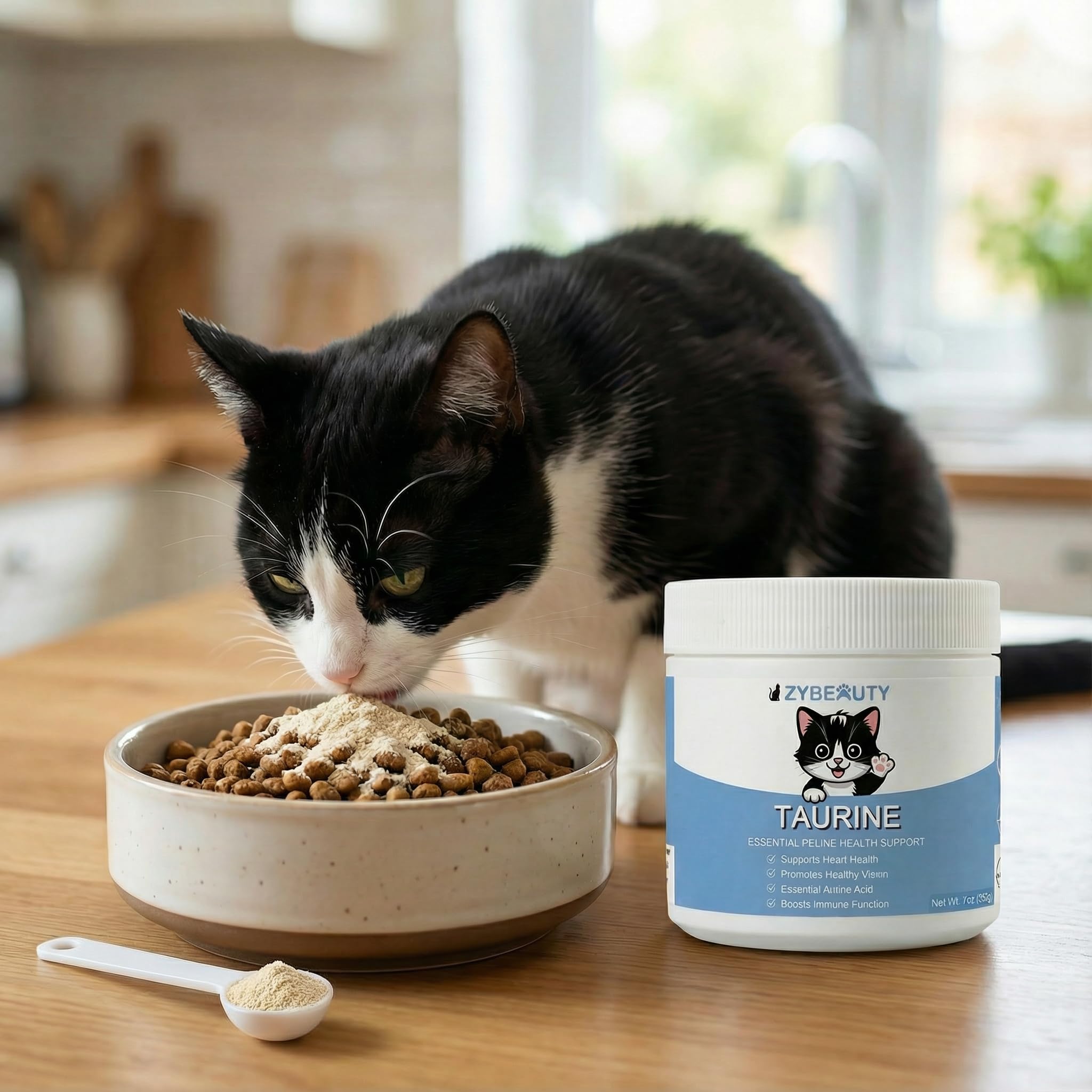zybeauty Taurine pour chats — emballage refermable pour préserver la fraîcheur.