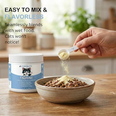 zybeauty Taurine pour chats — facile à ajouter à la nourriture humide.