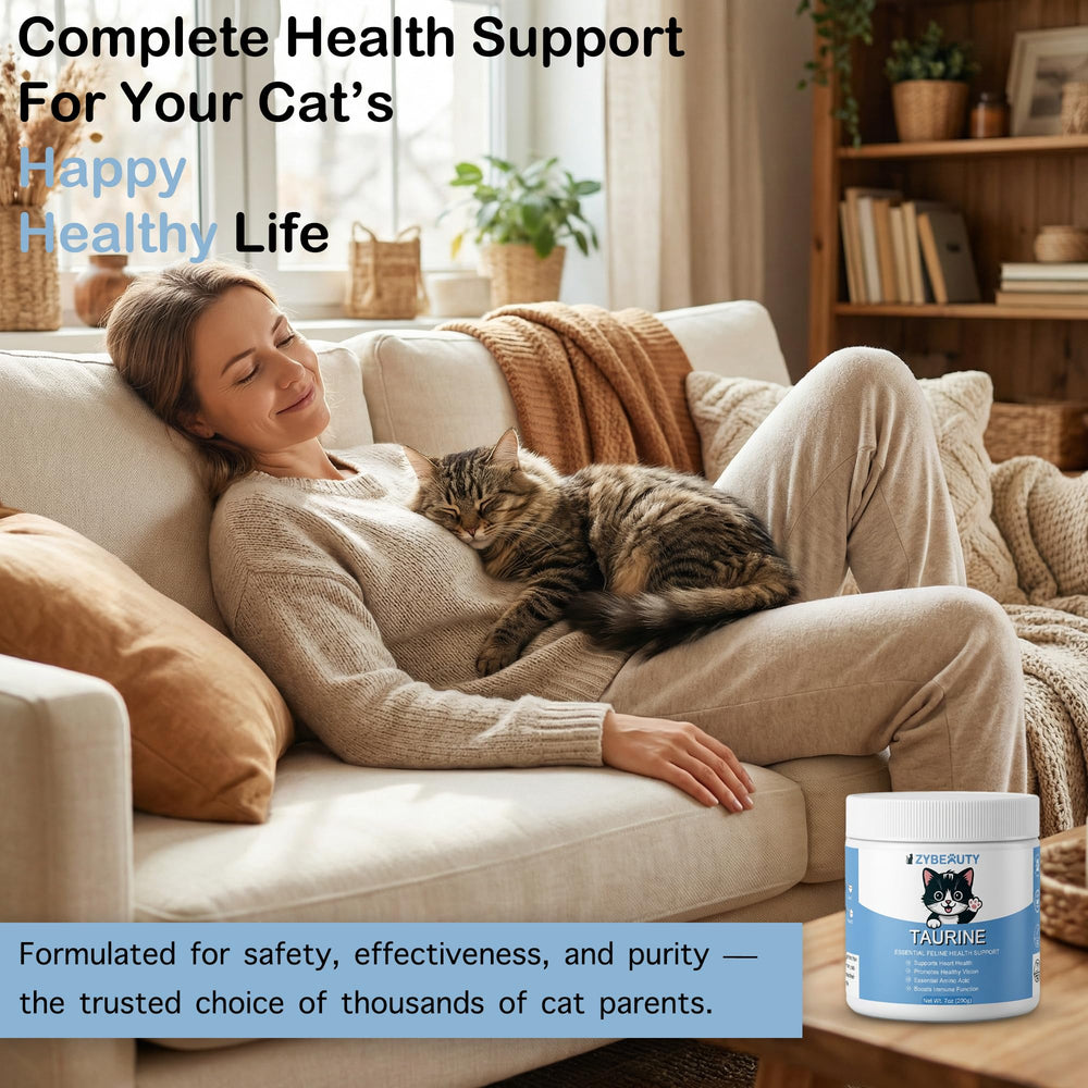 zybeauty Taurine pour chats — peut être mélangé à la nourriture sèche.