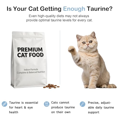 zybeauty Taurine pour chats — poudre fine qui se mélange facilement.