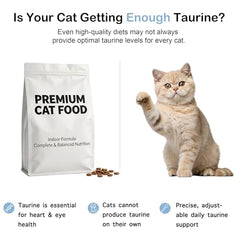 zybeauty Taurine pour chats — poudre fine qui se mélange facilement.