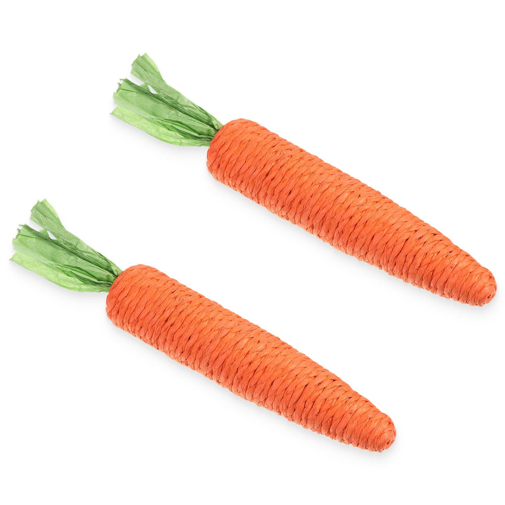 Zyghjort duo de jouets carotte, parfait pour occuper deux chats.