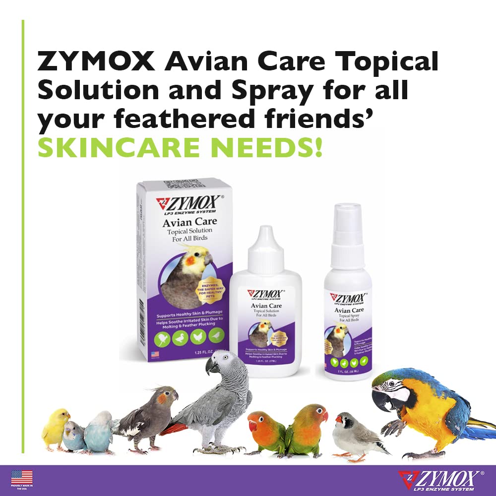 Zymox Avian Care Topique pratique en volière pour tous les oiseaux.