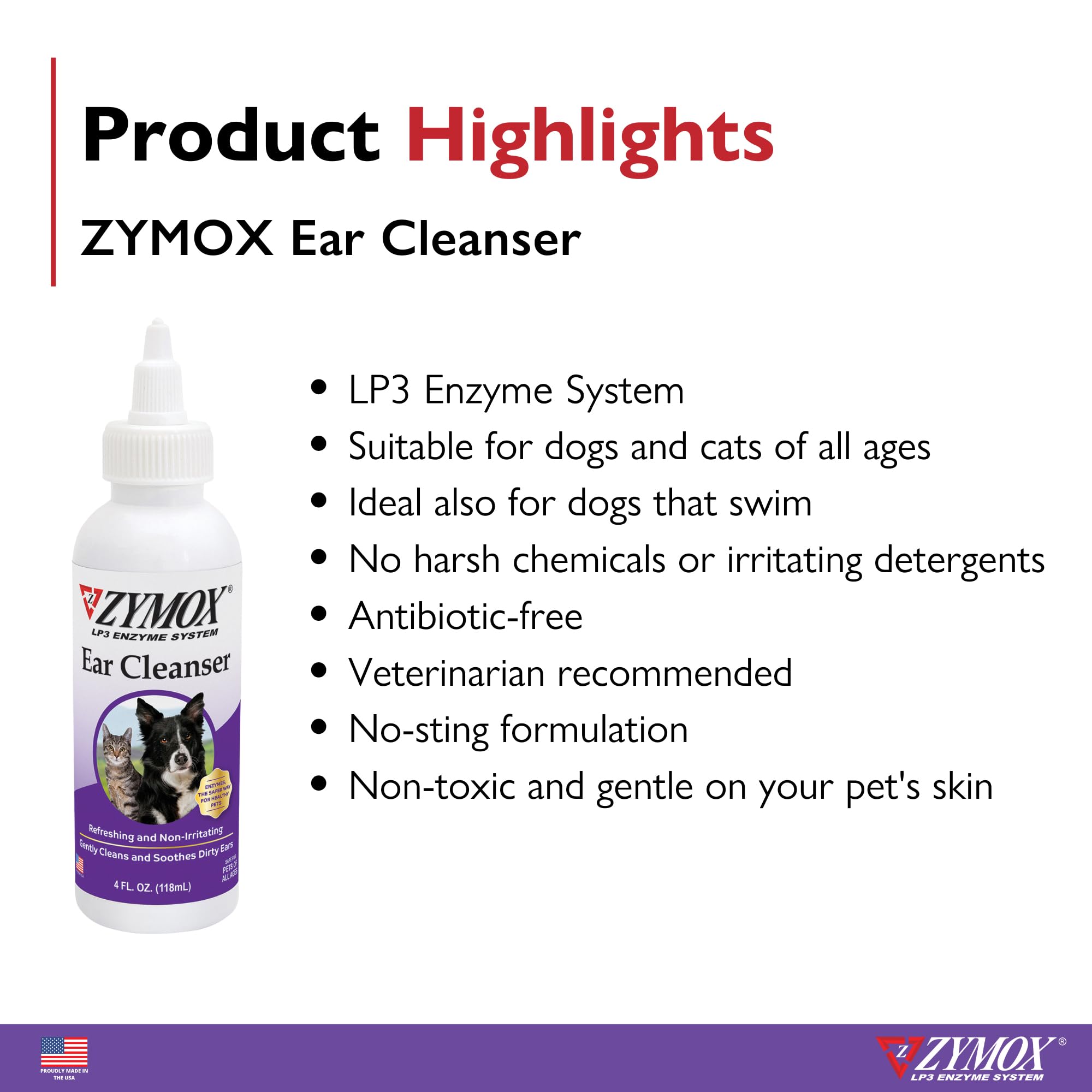 Zymox douceur – solution douce pour nettoyer les oreilles sans irritations