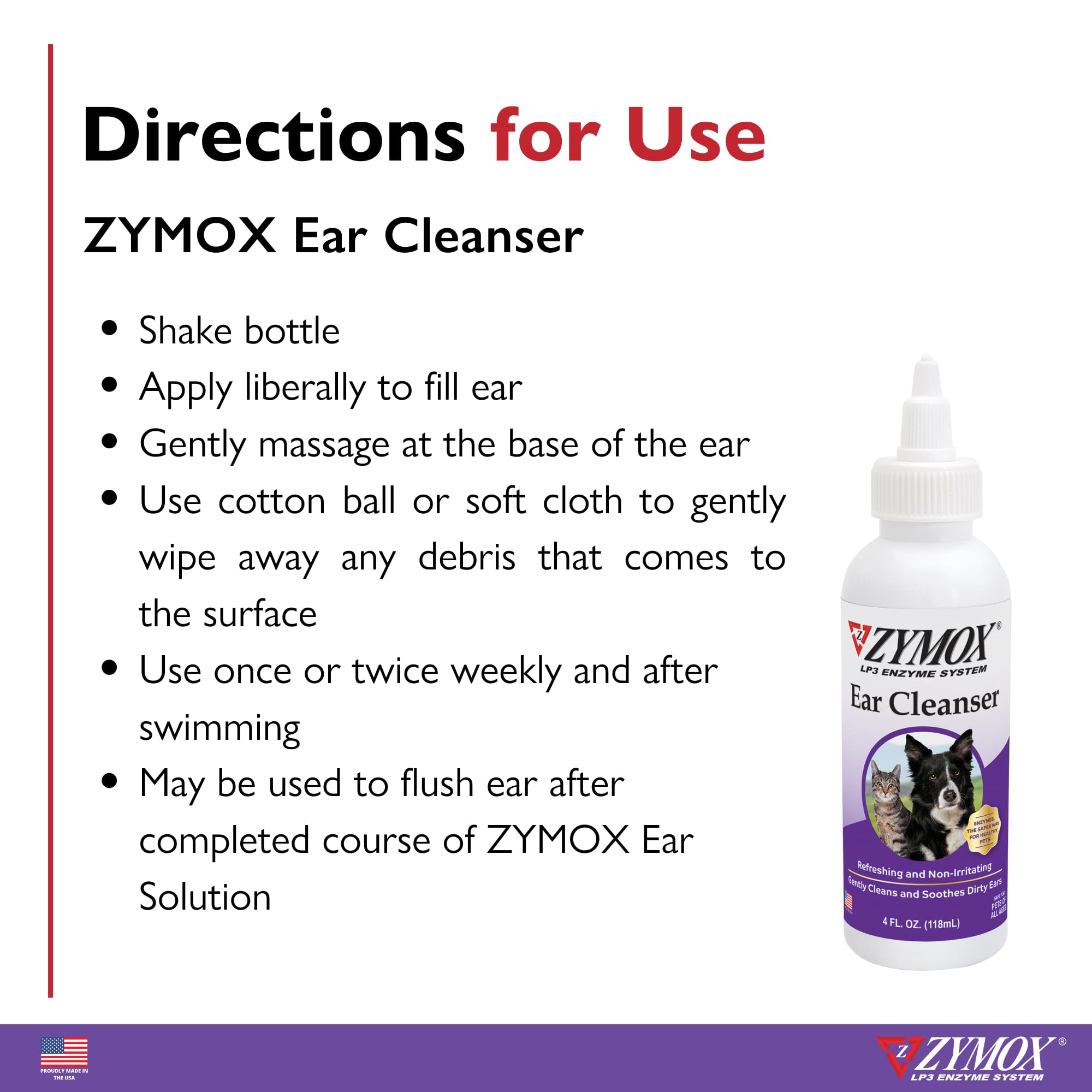 Zymox fabriqué aux États-Unis – produit sans cruauté et facile à utiliser