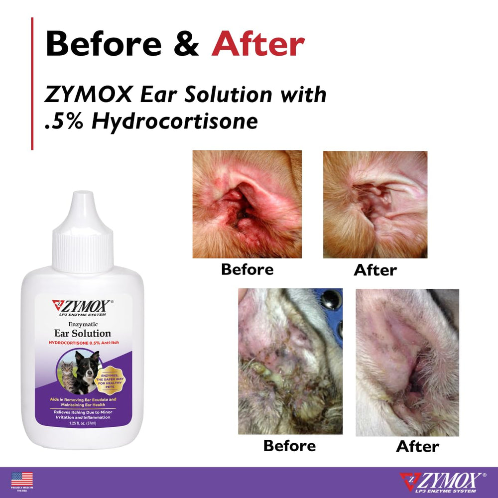 ZYMOX gestion douce des oreilles — peut aider à réduire l'inflammation et l'inconfort.