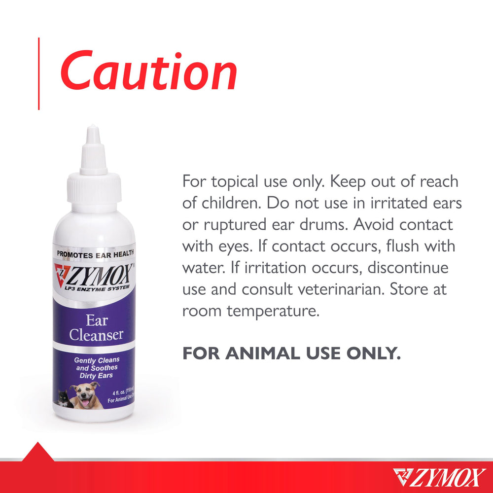 Formulation Zymox sans détergents agressifs pour oreilles sensibles.