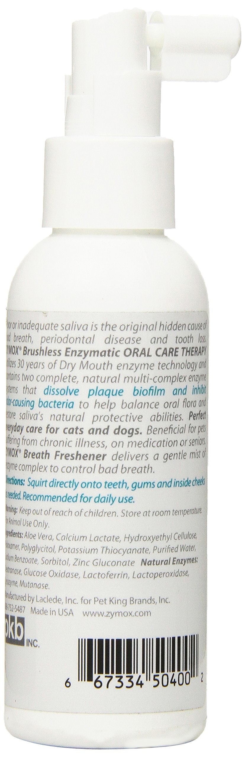 Zymox Oratene : formule douce sans xylitol et sans alcool.