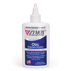 Bouteille Zymox Otic 4oz prête à l’emploi pour les oreilles des chiens et chats.