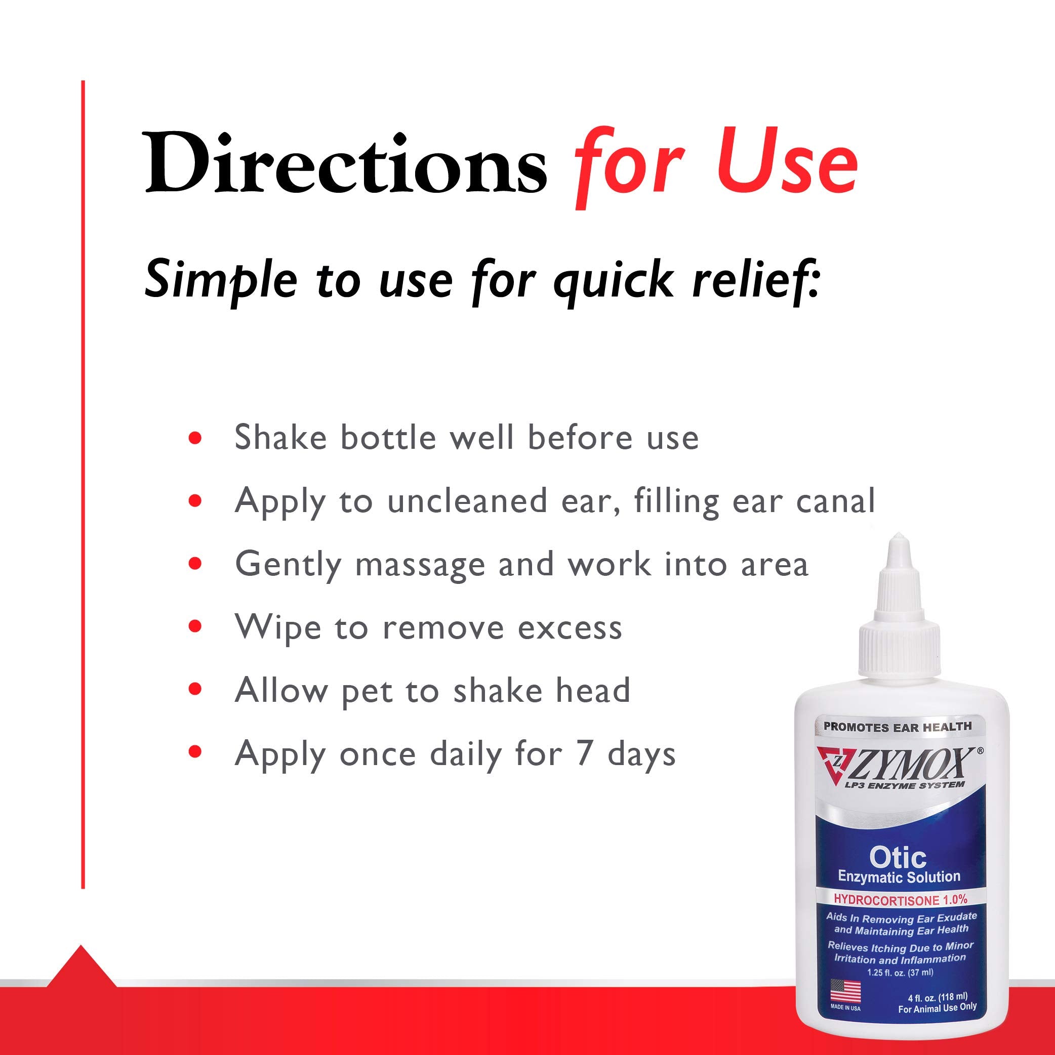 Système enzymatique LP3 de Zymox Otic aide à clarifier les sécrétions.