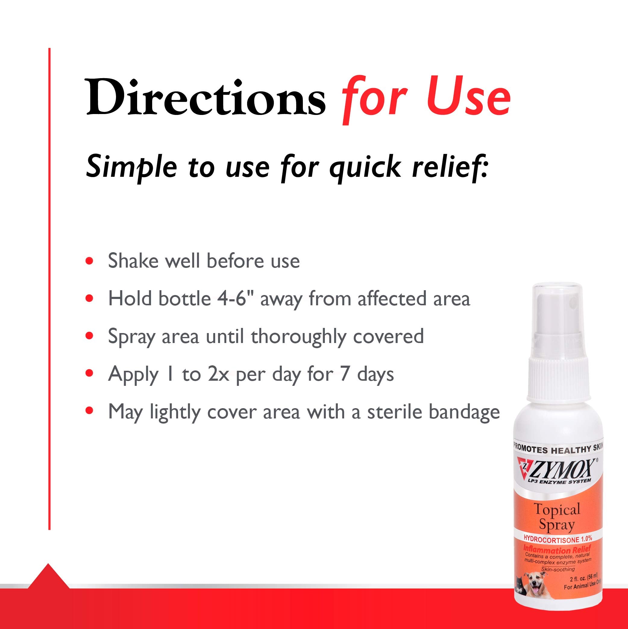 Zymox sécurité non toxique pour chien et chat.