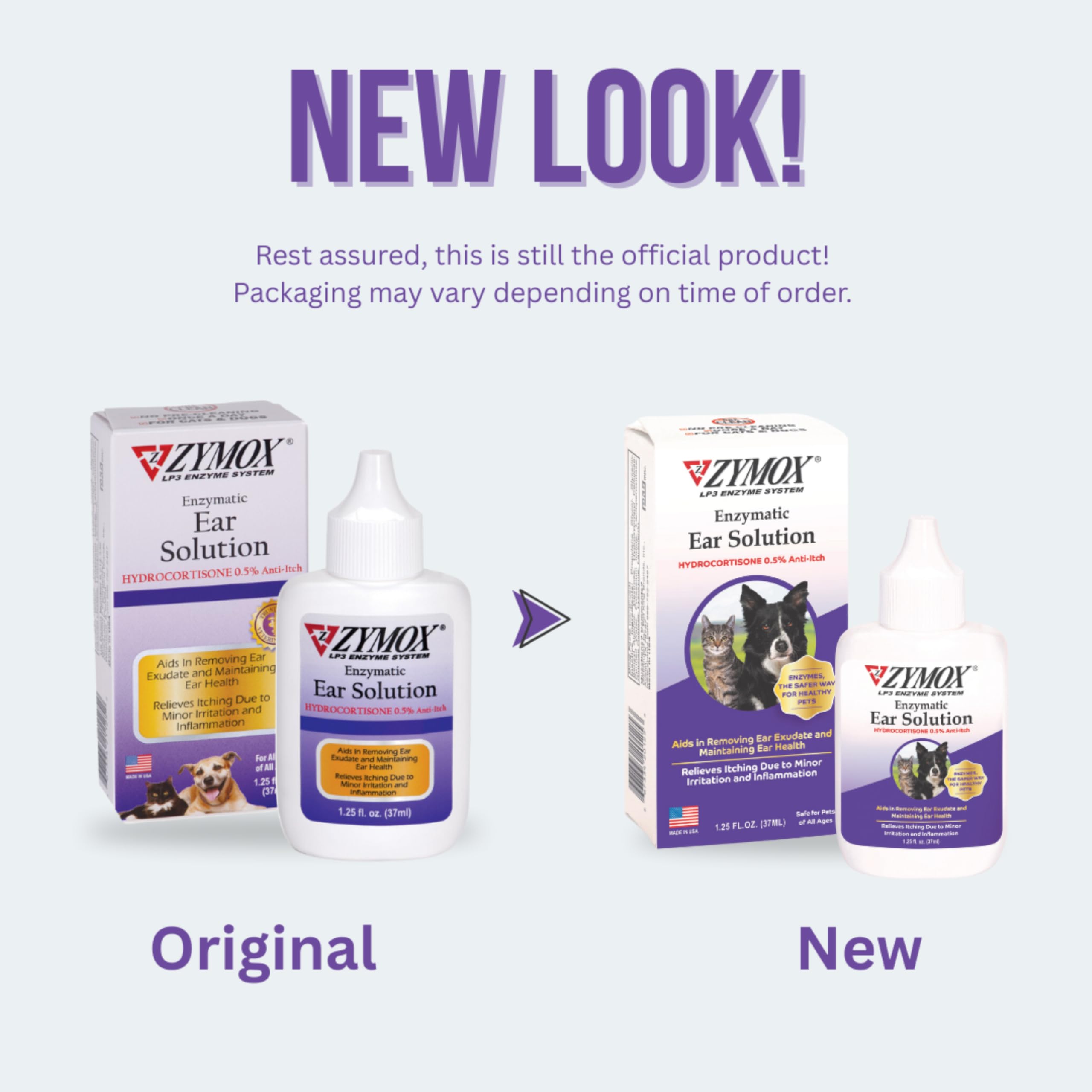 ZYMOX solution enzymatique pour oreilles — applicateur pipette pour application précise.