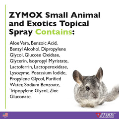 Spray topique Zymox en action sur peau irritée animale