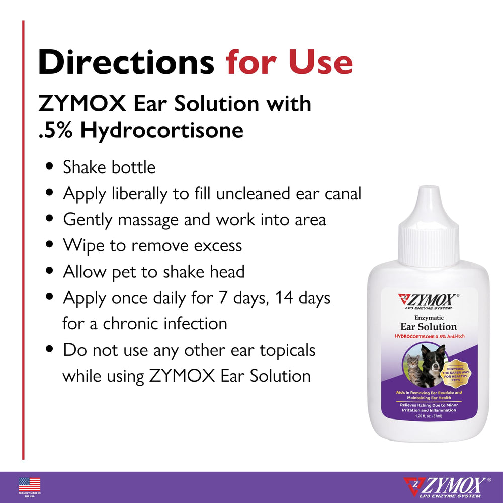 ZYMOX système enzyme LP3 pour oreilles — aide à clarifier les sécrétions et favoriser le confort.