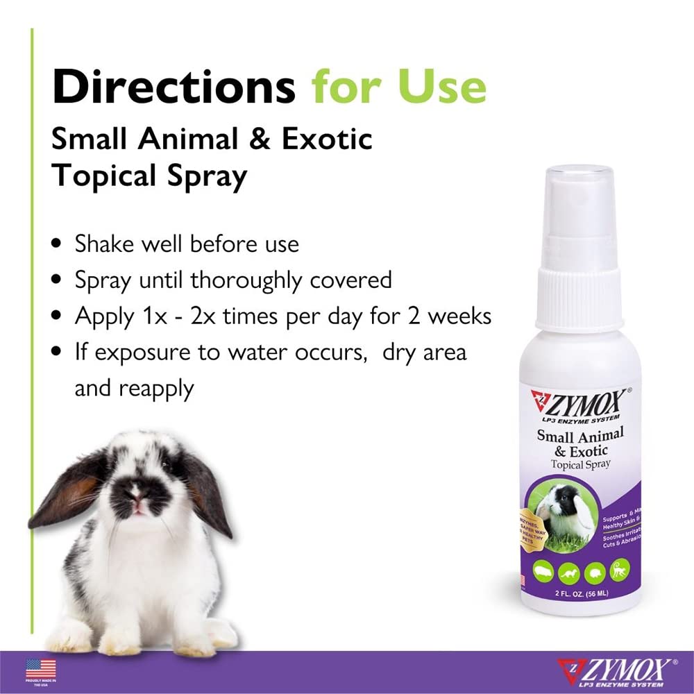 Traitement peau irritée d'un lapin avec Zymox Topique