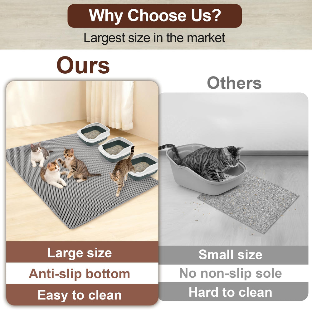 Zyusora Jumbo Tapis Litiere anti-glisse; securise le trajet et evite les chutes