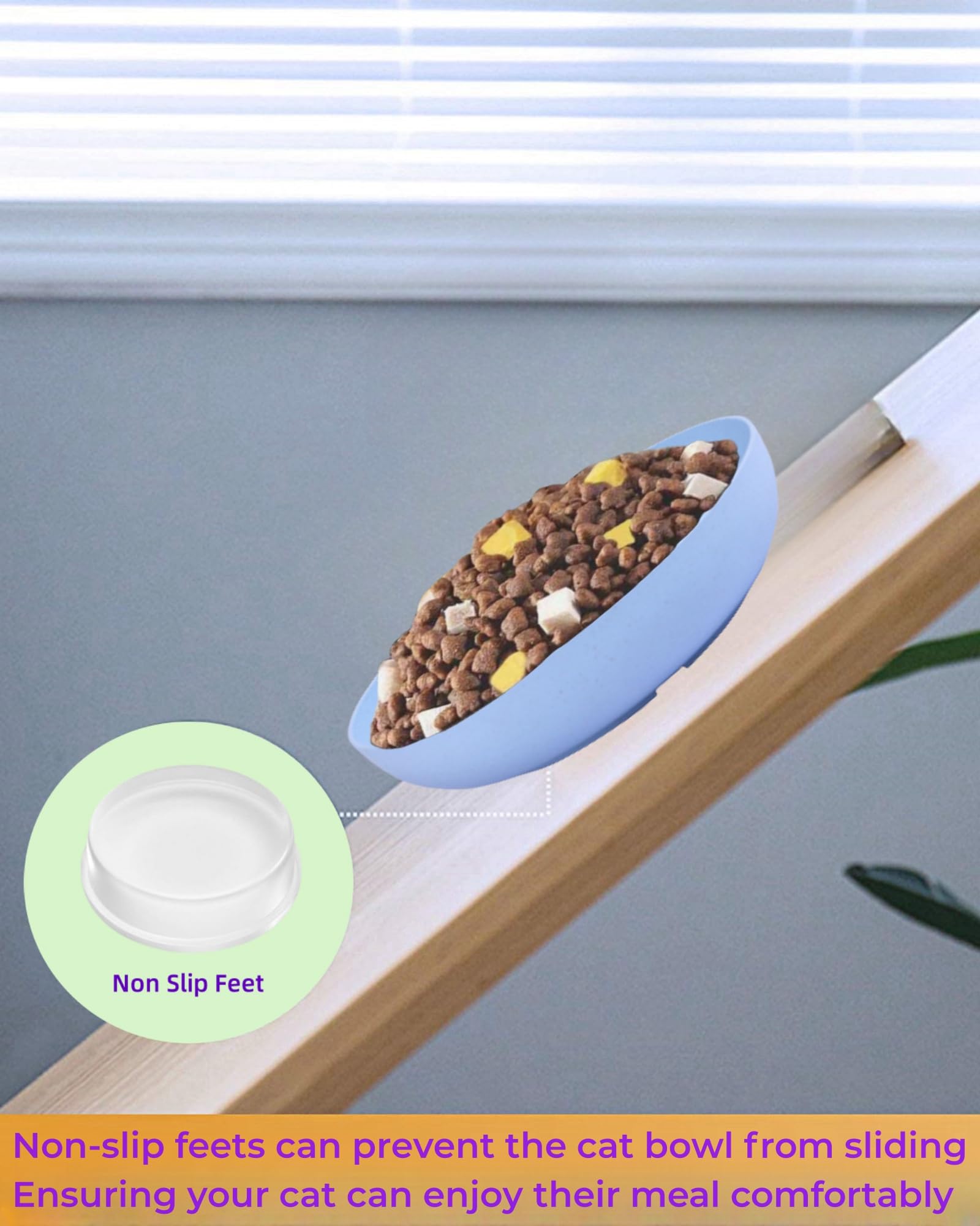 Bol chat diamètre 14 cm, idéal pour petits félins et chats jeunes.