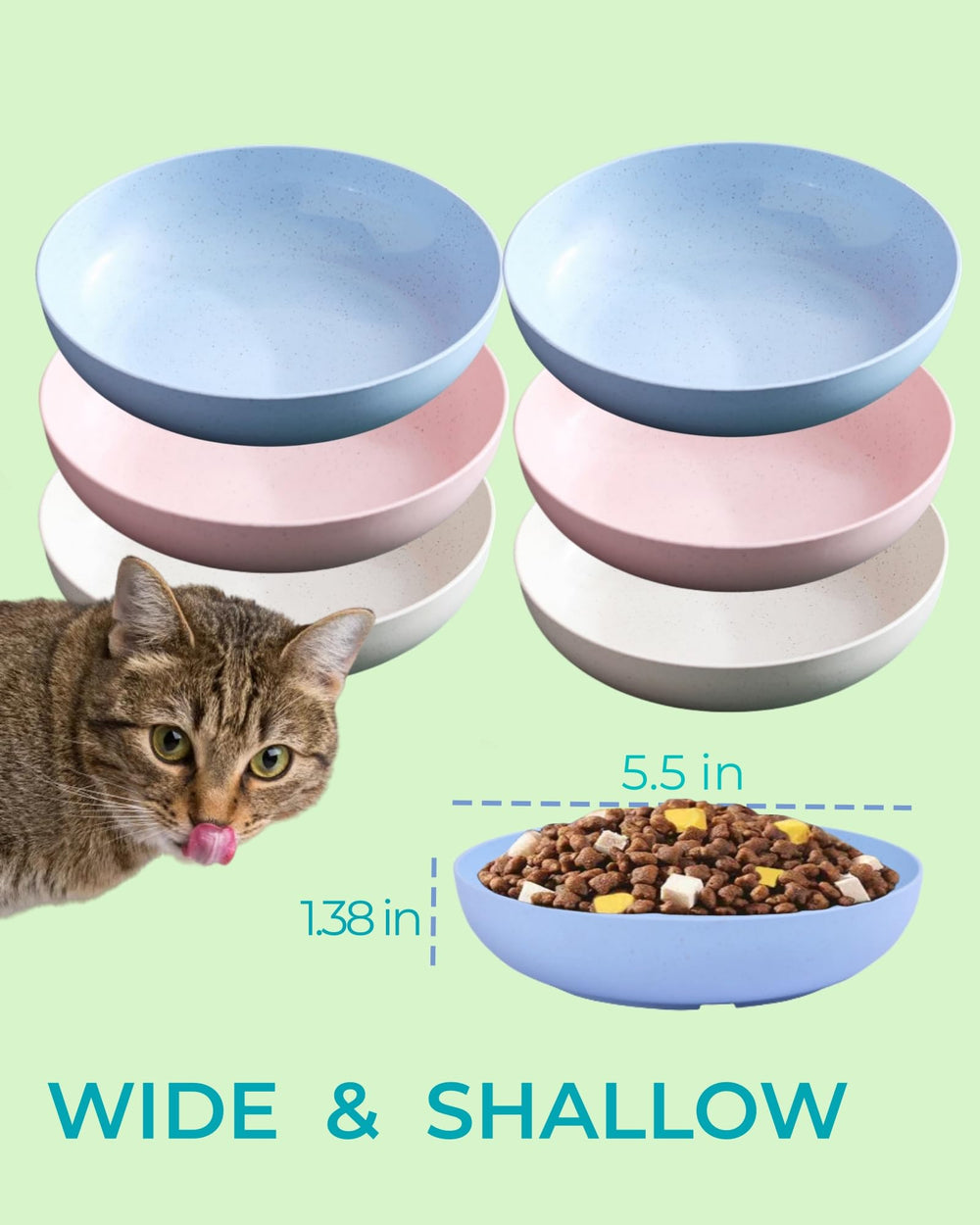 Bols colorés ZYUTONG stimulent l'appétit des chats.