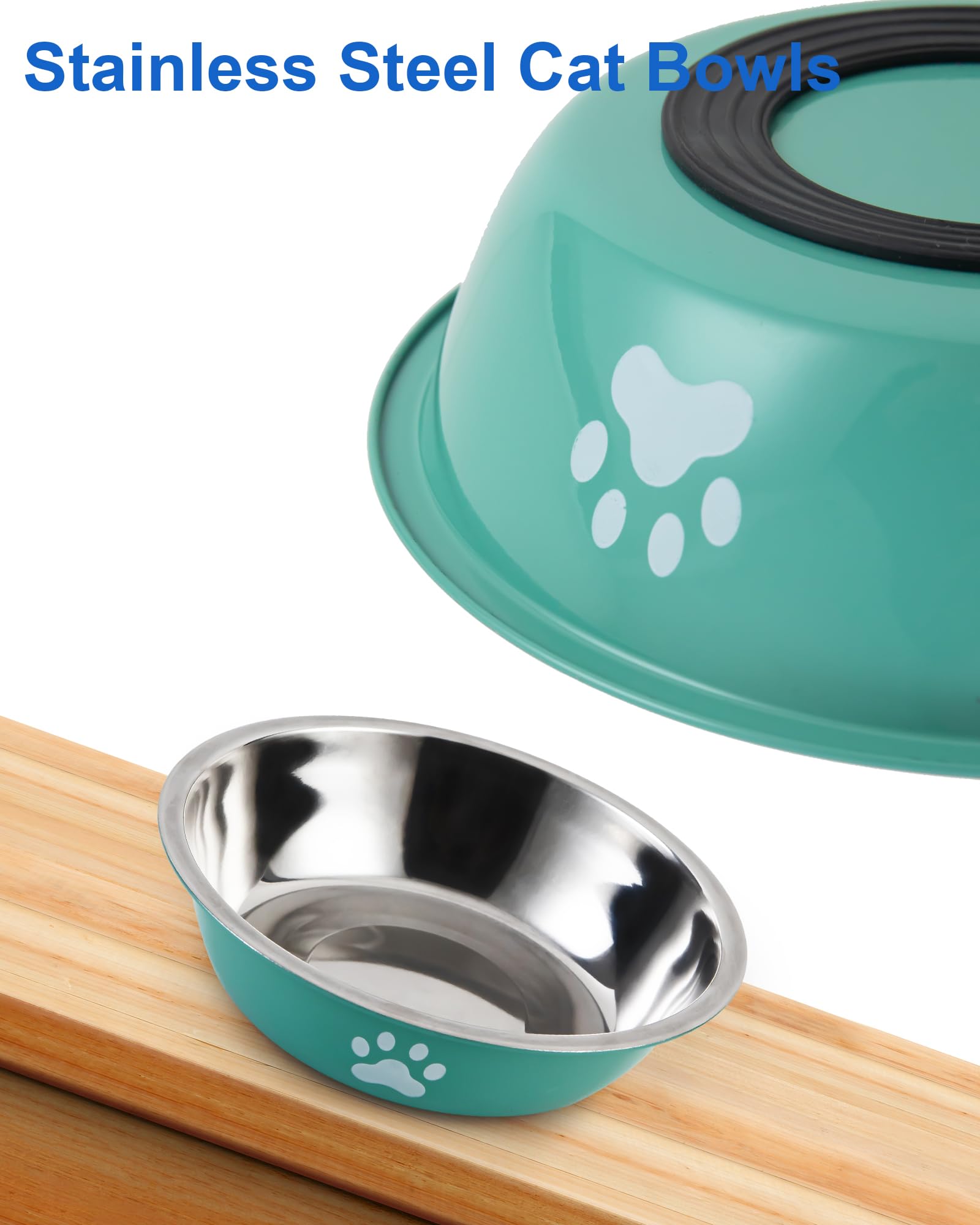 ZYUTONG bol chat inox base antidérapante, stabilité au repas